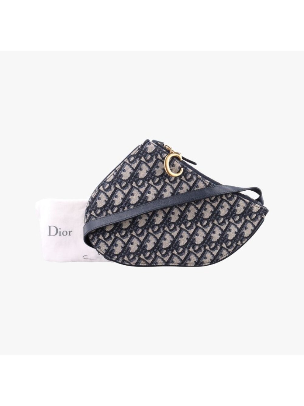 Dior Saddle Blue Jacquard Shoulder Bag